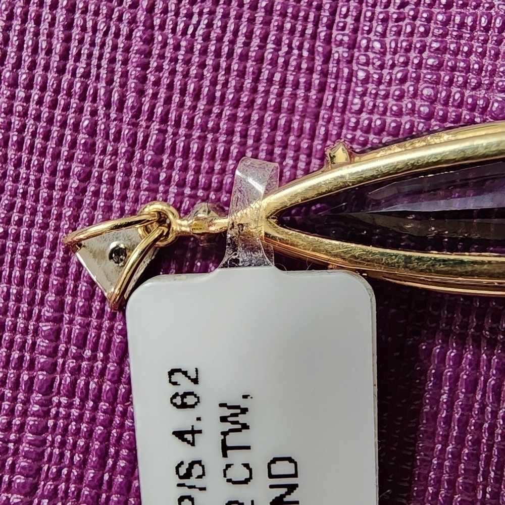 Elegant Purple Teardrop Pendant - Picture 6 of 12
